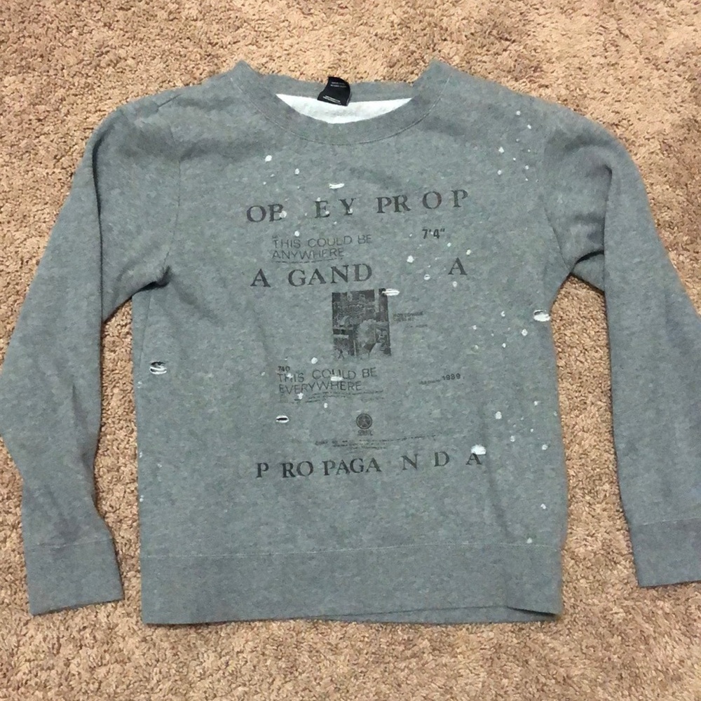 Distressed obey sweatshirt